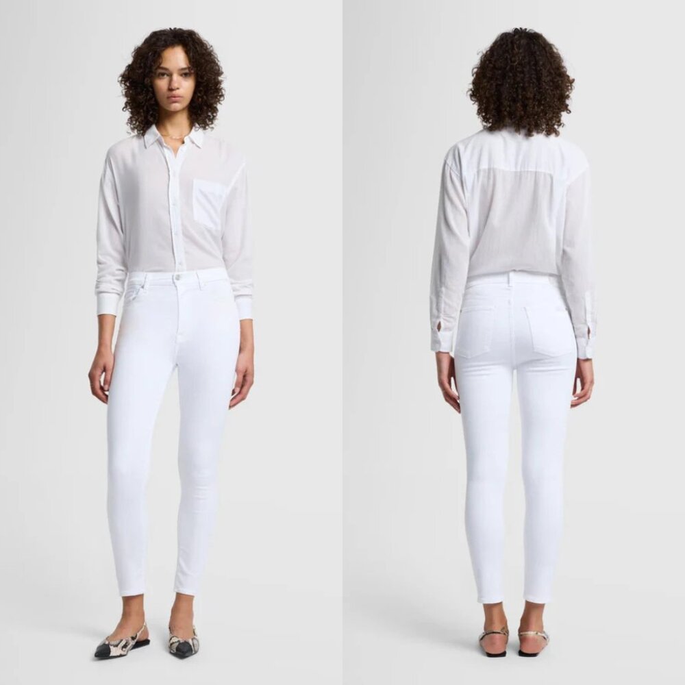 Lila Ryan Fresh Stretch White Skinny Jeans SZ 33 NEW!